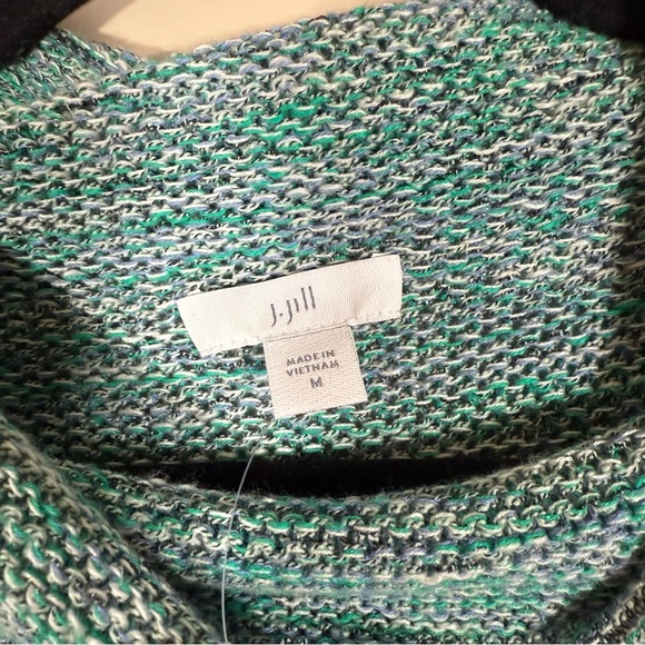 NWT J.Jill Quiet Luxury Tweed Color-mix Pullover Sweater Blue size Medium - Picture 7 of 10